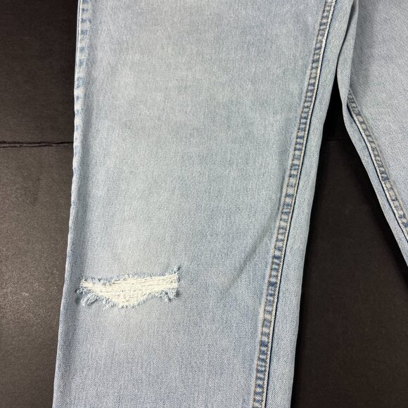 VTG 90s Levi's Jeans Women Measured 33x29 522 Tapered  Light Blue Denim Tag 16 M - Picture 3 of 16